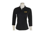 X-Large Ladies 3/4 Sleeve Black Shirt CTPPOLO005